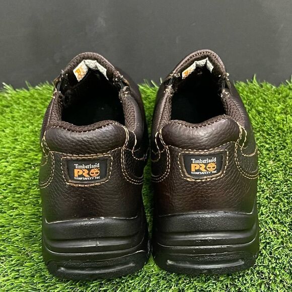 Near new! Timberland Pro TITAN Dark Brown Leather Loafers. Size 9.5M. main image 5